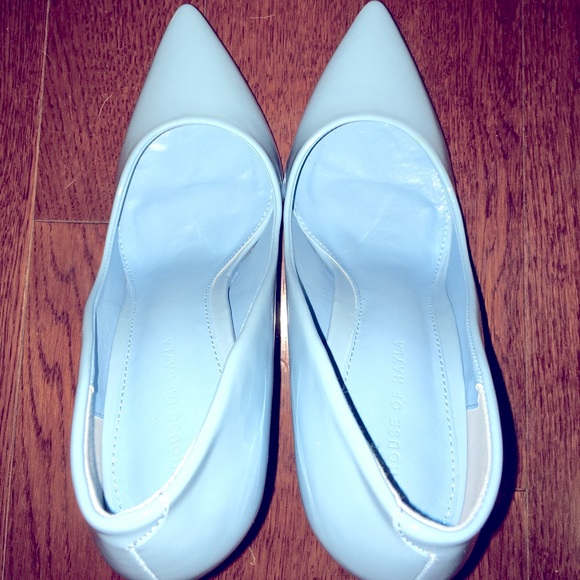 New without box vegan patent PETA-approved House of Hayla Sky Blue Pumps - Picture 3 of 4